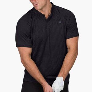 Three Sixty Six Collarless Golf Shirts for Men, 2XL